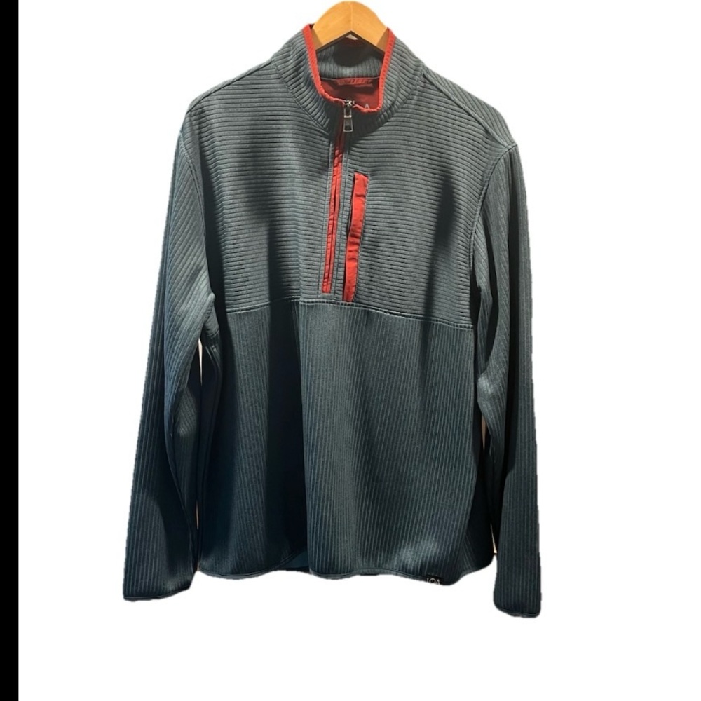 LOA RailRiders Sweater Pullover Men’s Cl Blue Gray 1/4 Zip Outdoor Long Sleeve